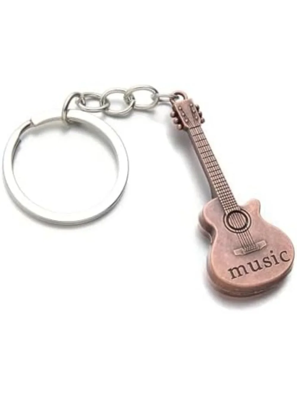 20PCS Guitar Keychain Set | Music Lover Gifts | Metal Guitar Charms & Key Rings
